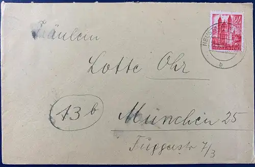 All. Bes. Franz. Zone Rheinland-Pfalz  Rundstempel (Datum und/oder Ort klar)