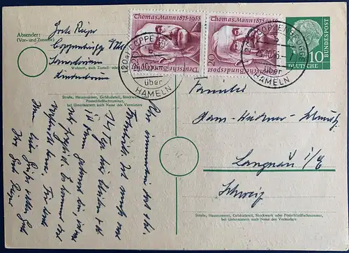 Bundesrep. Deutschland 1956 Rundstempel (Datum und/oder Ort klar)