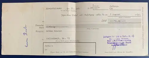 3 Wechsel, 1954