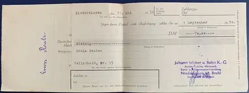 3 Wechsel, 1954
