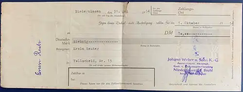 3 Wechsel, 1954