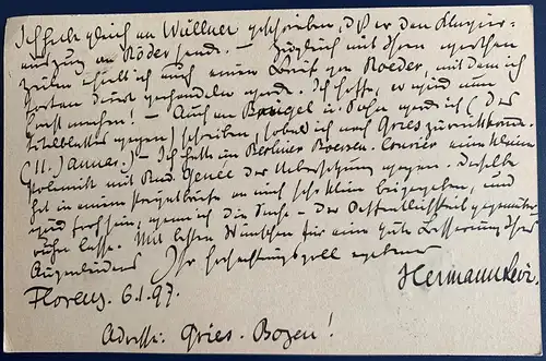 Italien 1897 Rundstempel (Datum und/oder Ort klar)