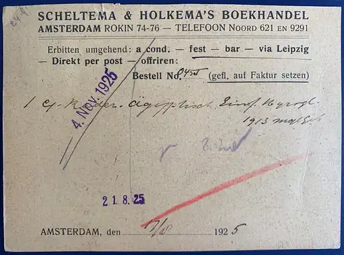 Niederlande 1925 Rundstempel (Datum und/oder Ort klar)