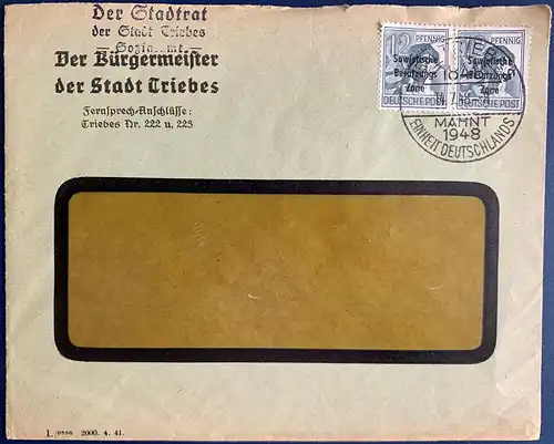 All. Bes. Sowj. Zone 1948 Sonderstempel