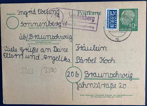 Bundesrep. Deutschland 1955 Rundstempel (Datum und/oder Ort klar)