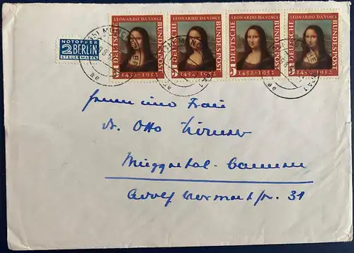 Bundesrep. Deutschland 1952 Rundstempel (Datum und/oder Ort klar)