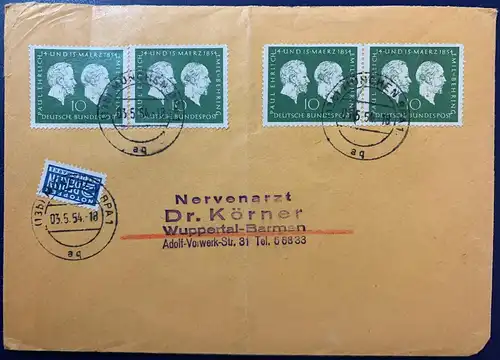 Bundesrep. Deutschland 1954 Rundstempel (Datum und/oder Ort klar)