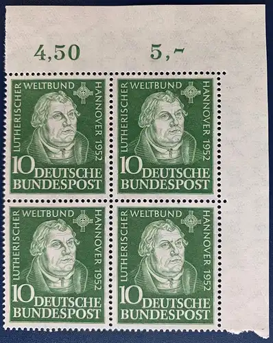 Bundesrep. Deutschland 1952 Postfrisch / **