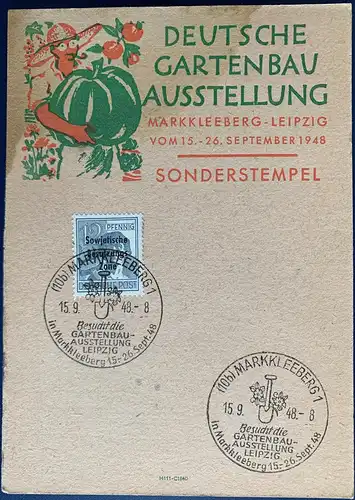 All. Bes. Sowj. Zone 1948 Sonderstempel
