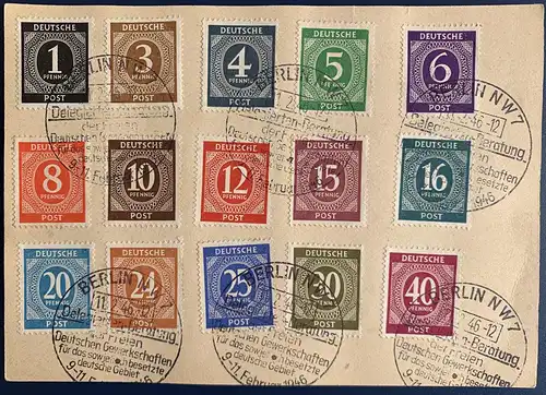 All. Bes. Gem.-Ausg. 1946 Sonderstempel Ersttagsstempel