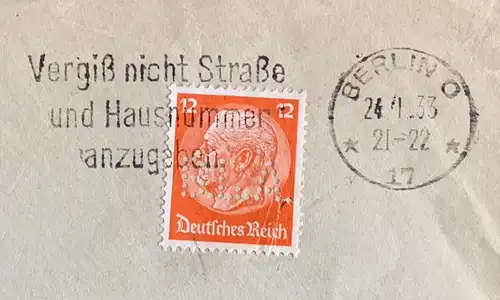 Deutsches Reich 1933 Rundstempel (Datum und/oder Ort klar)