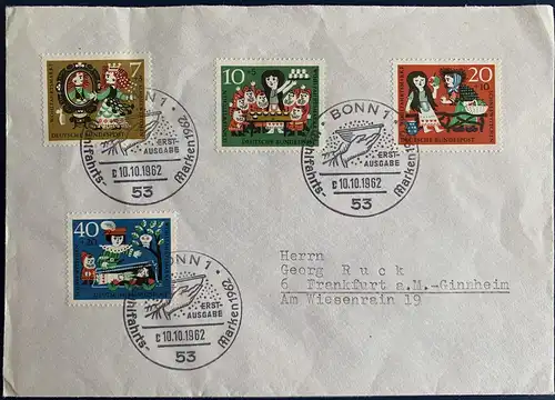 Bundesrep. Deutschland 1962 Ersttagssonderstempel