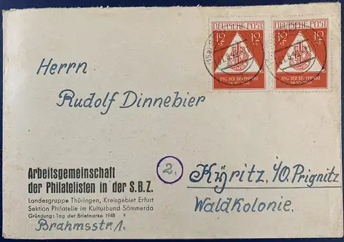 All. Bes. Sowj. Zone 1949 Rundstempel (Datum und/oder Ort klar)