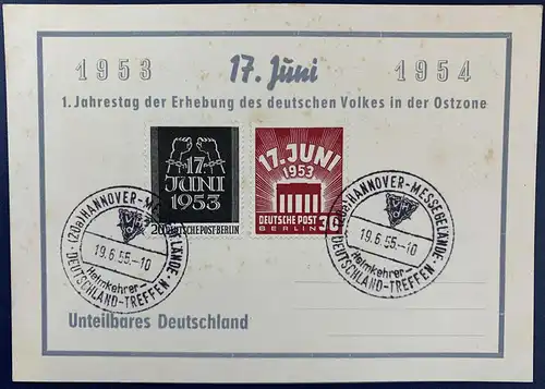 Berlin (West) 1955 Sonderstempel