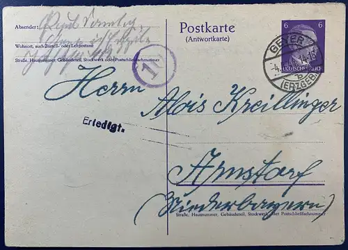 Deutsches Reich 1944 Rundstempel (Datum und/oder Ort klar)