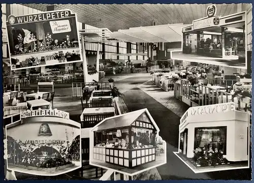 [Echtfotokarte schwarz/weiß] Berlin Deutsche Gastwirts-, Konditoren- und Nahrungsmittelausstellung, 1960, frankiert mit Mi.Nr. 340-343 (Wohlfahrtsmarken), entwertet mit Sonderstempel der Deutschen Gastwirts- Konditoren- und Nahrungmittelausstellung...