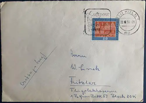 Bundesrep. Deutschland 1959 Ersttagsstempel