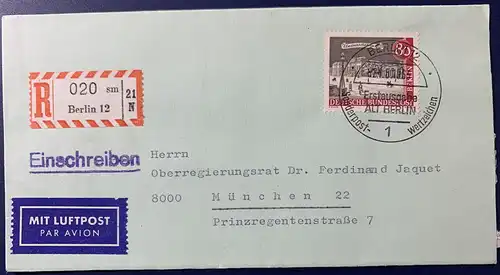 Berlin (West) 1963 Ersttagssonderstempel