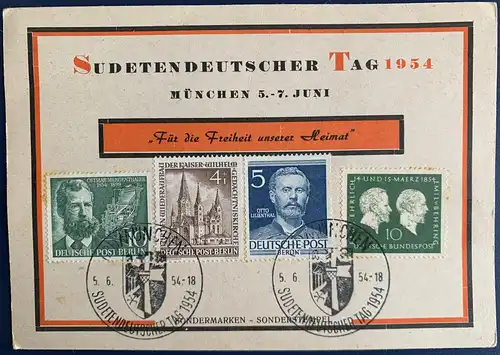 Bundesrep. Deutschland 1954 Sonderstempel