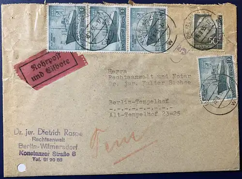 Berlin (West) 1955 Rundstempel (Datum und/oder Ort klar)