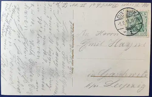 [Echtfotokarte schwarz/weiß] Nordseebad Cuxhaven, gelaufen mit Poststempel vom 01.09.1911 von Cuxhaven nach Gaschwitz b.Leipzig. Karte ist sehr gut erhalten. 