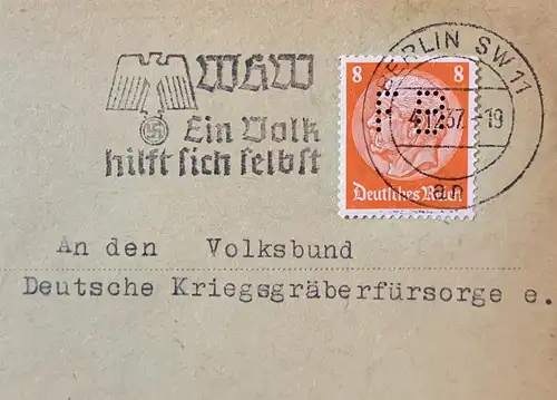Deutsches Reich 1937 Rundstempel (Datum und/oder Ort klar)