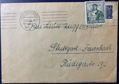 All. Bes. Bizone 1949 Rundstempel (Datum und/oder Ort klar)