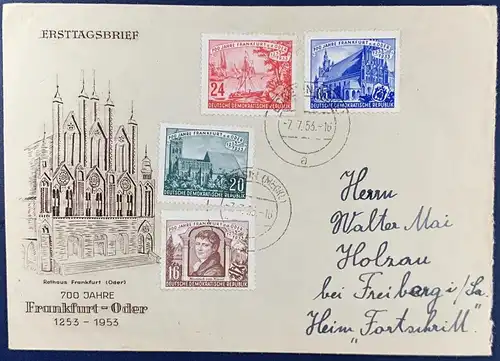 DDR 1953 Rundstempel (Datum und/oder Ort klar)