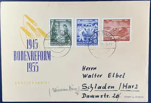 DDR 1955 Ersttagsstempel