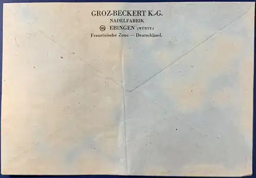 All. Bes. Franz. Zone Württemberg-H. 1949 Rundstempel (Datum und/oder Ort klar)