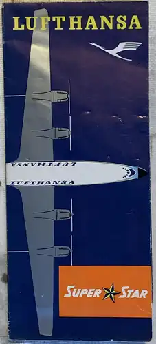 Faltprospekt Lufthansa Lockheed L-1649A
