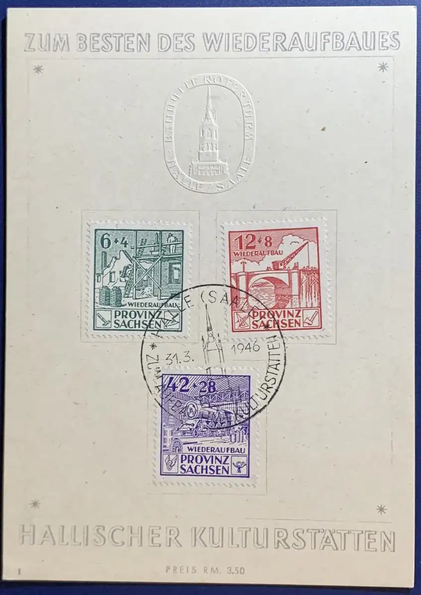 All. Bes. Sowj. Zone 1946 Sonderstempel