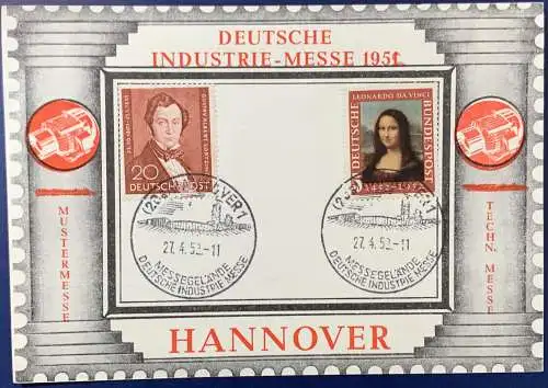 Bundesrep. Deutschland 1952 Sonderstempel