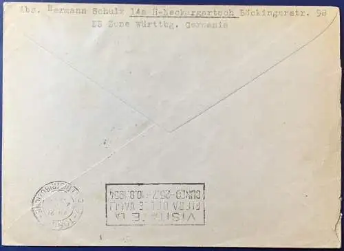 Berlin (West) 1954 Rundstempel (Datum und/oder Ort klar)