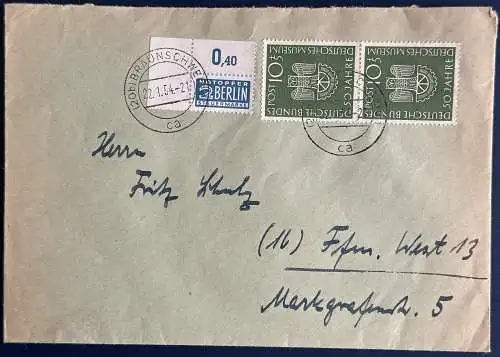 Bundesrep. Deutschland 1954 Rundstempel (Datum und/oder Ort klar)