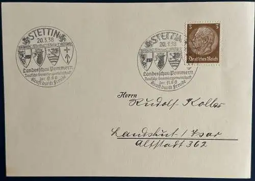 Deutsches Reich 1938 Sonderstempel