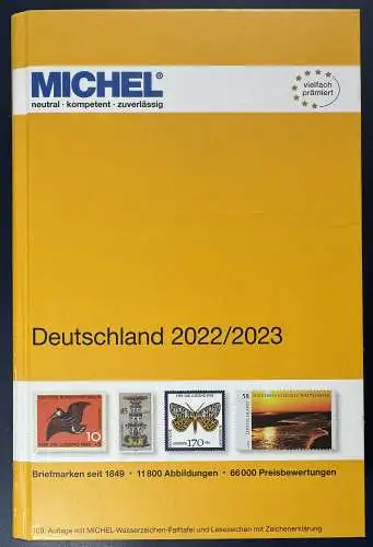 Briefmarkenkatalog MICHEL Deutschland 2022/2023