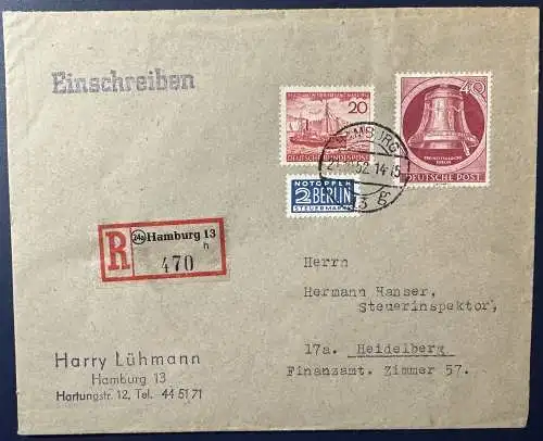 Bundesrep. Deutschland 1952 Rundstempel (Datum und/oder Ort klar)