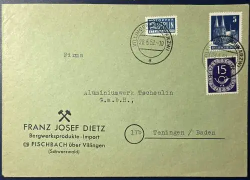 Bundesrep. Deutschland 1952 Rundstempel (Datum und/oder Ort klar)