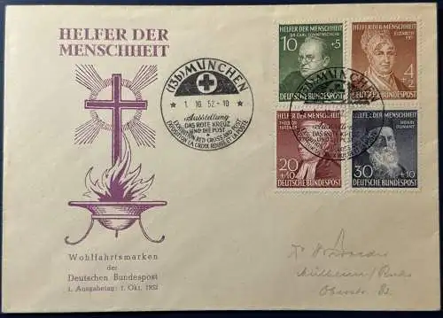 Bundesrep. Deutschland 1952 Ersttagssonderstempel