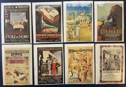 Blechbox mit 8 Blechpostkarten "Orient Express", 1994
