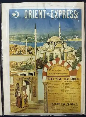 Blechbox mit 8 Blechpostkarten "Orient Express", 1994