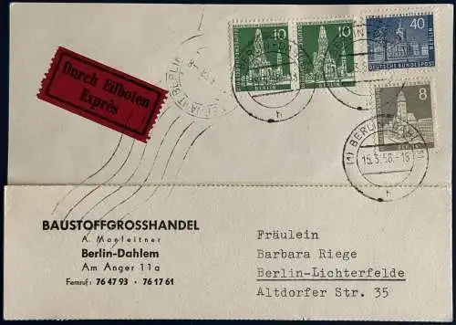 Berlin (West)  Rundstempel (Datum und/oder Ort klar)
