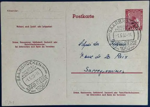 Saargebiet/Saarland  Sonderstempel