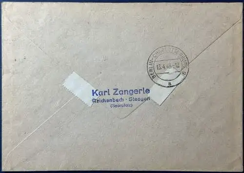 All. Bes. Franz. Zone Rheinland-Pfalz  Rundstempel (Datum und/oder Ort klar)