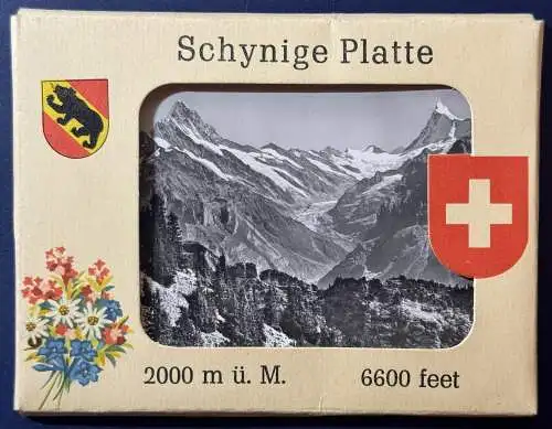 [Echtfotokarte schwarz/weiß] Souvenir, Miniaturfotos, 10 Stück, Schweiz, Schynige Platte, Format 9x6,5cm, Schwarz/Weiß, sehr gut erhalten. 