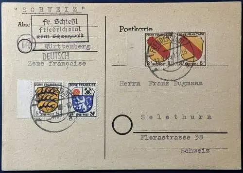 All. Bes. Franz. Zone Nur Hauptgebiet  Rundstempel (Datum und/oder Ort klar)