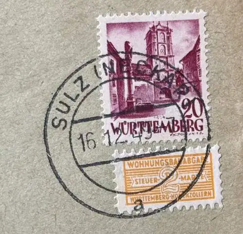 All. Bes. Franz. Zone Württemberg-H.  Rundstempel (Datum und/oder Ort klar)