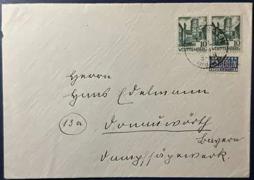 All. Bes. Franz. Zone Württemberg-H.  Rundstempel (Datum und/oder Ort klar)