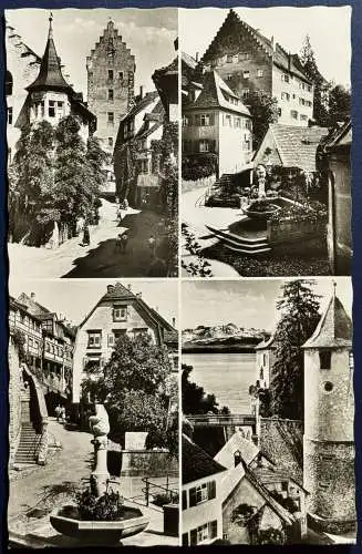 [Echtfotokarte schwarz/weiß] AK Meersburg, Mehrbilderkarte, ungelaufen, Schwarz/Weiß, sehr gute Erhaltung. 